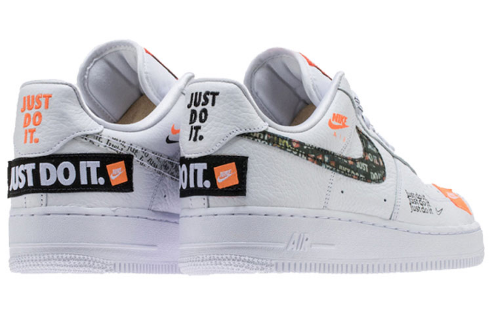 Фото № 4 с приближением к товару «‎Nike Air Force 1 Low Just Do It Pack WhiteBlack»