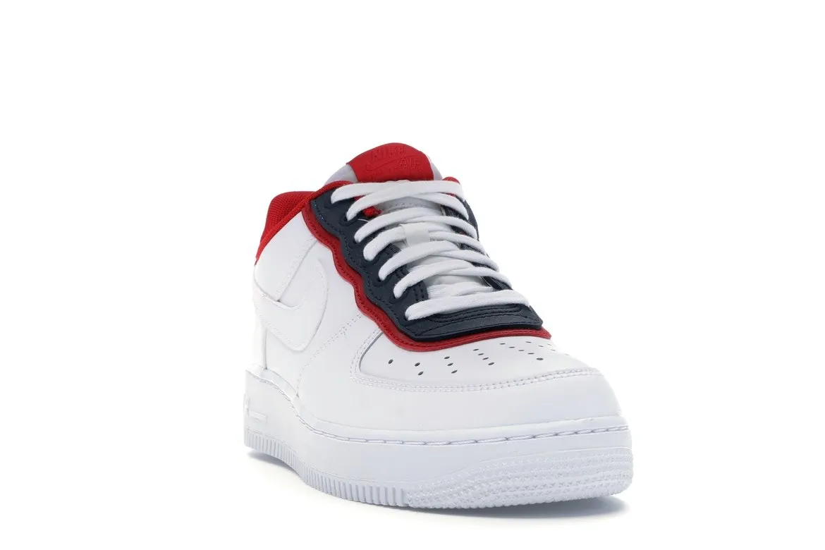 Фото № 3 с приближением к товару «‎Nike Air Force 1 Low Double Layer White Obsidian Red»