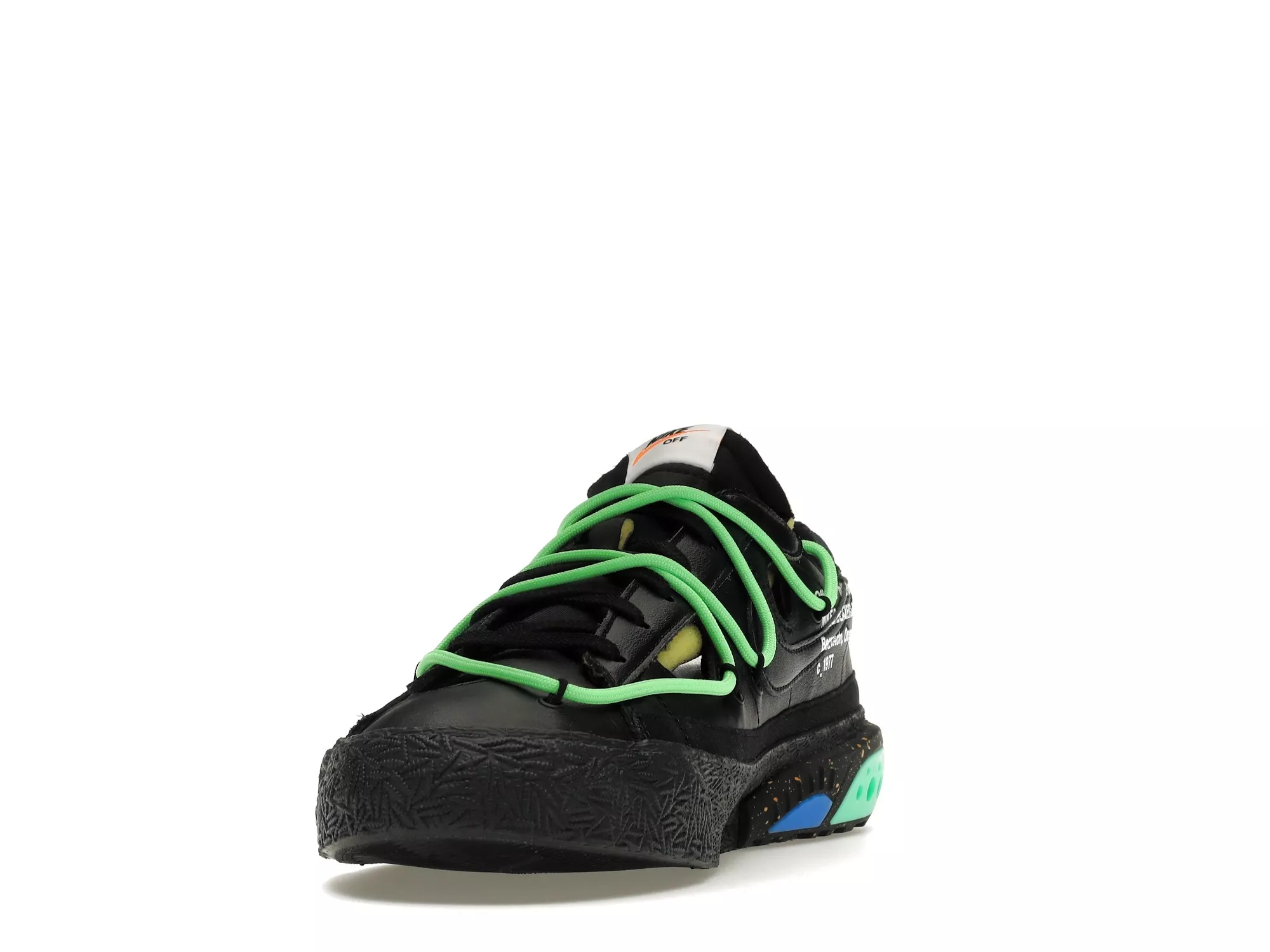 Фото № 3 с приближением к товару «‎Nike Blazer Low Off-White Black Electro Green»