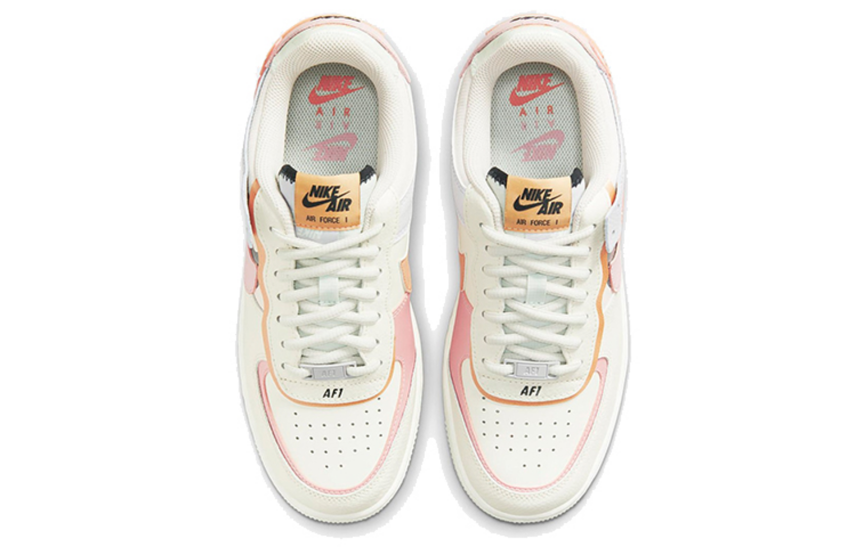 Фото № 4 с приближением к товару «‎Nike WMNS Air Force 1 Shadow Beige Multicolor»