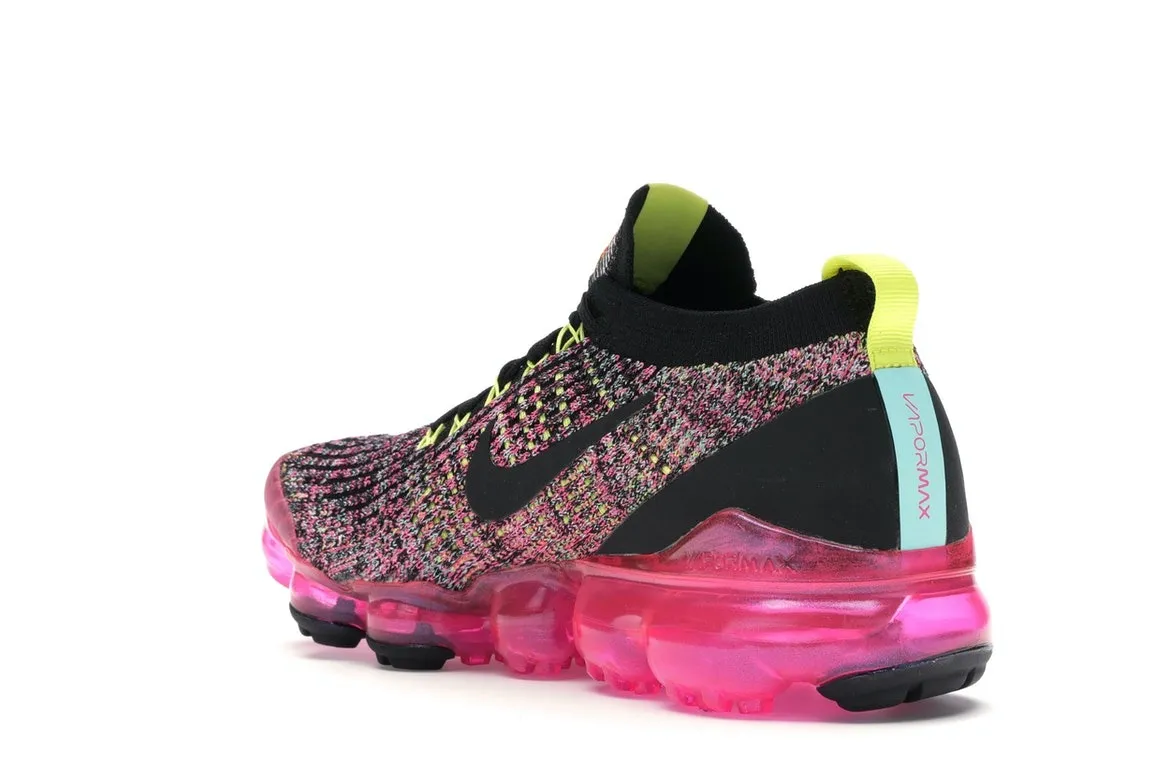 Nike air vapormax flyknit 3 black clearance pink blast (w)