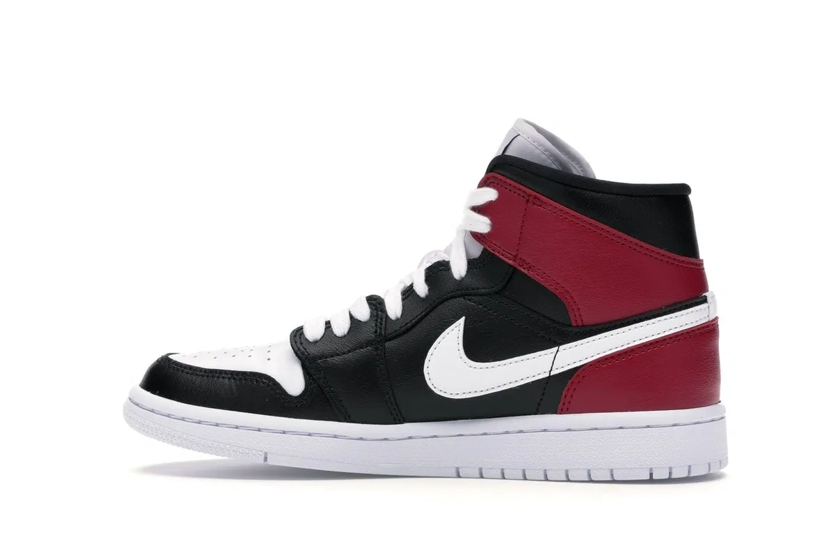 Фото № 6 с приближением к товару «‎Jordan 1 Mid Black Noble Red »
