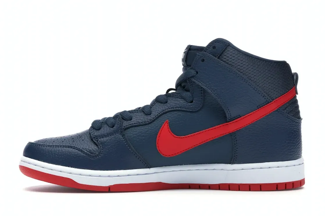 Фото № 3 с приближением к товару «‎Nike SB Dunk High Squadron Blue University Red»