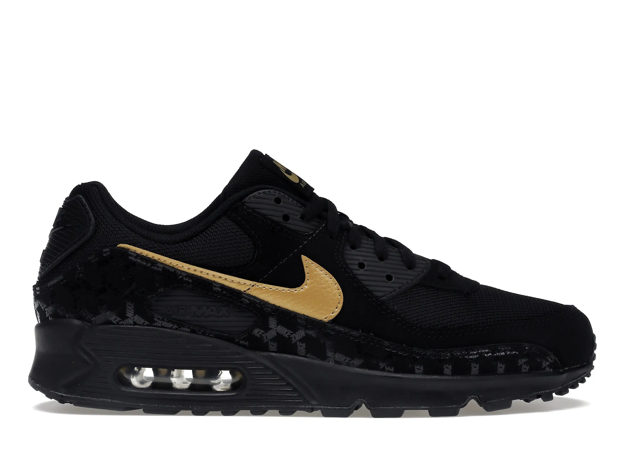 Nike air max black and gold best sale