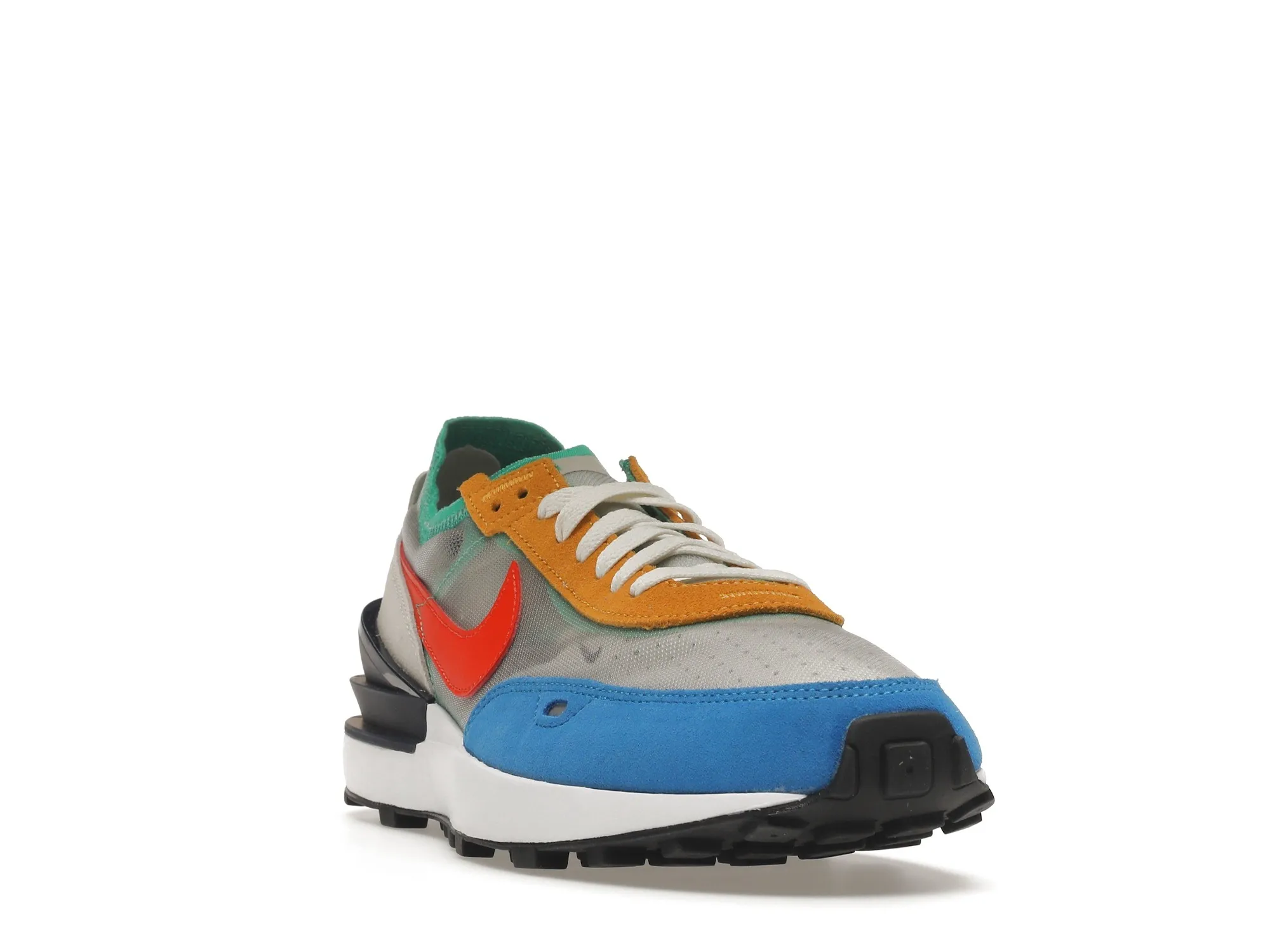 Фото № 2 с приближением к товару «‎Nike Waffle One Mustard Orange Blue Turquoise»