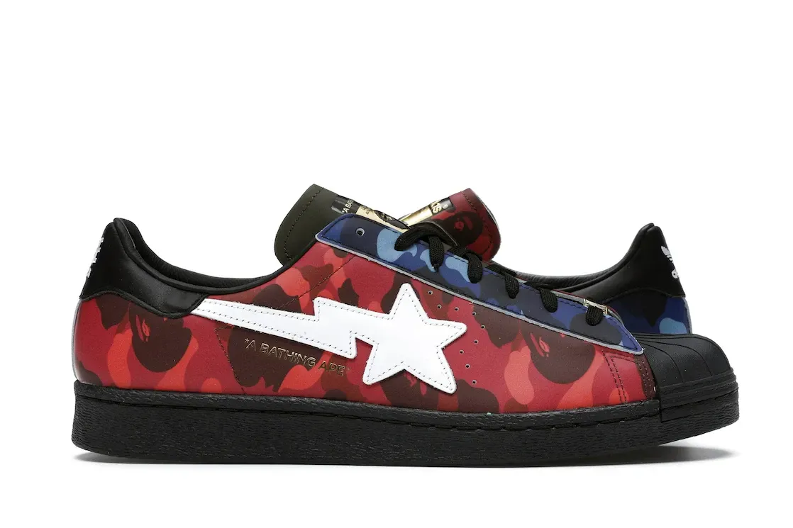 Фото № 1 с приближением к товару «‎adidas Superstar 80s Bape Multi Camo»