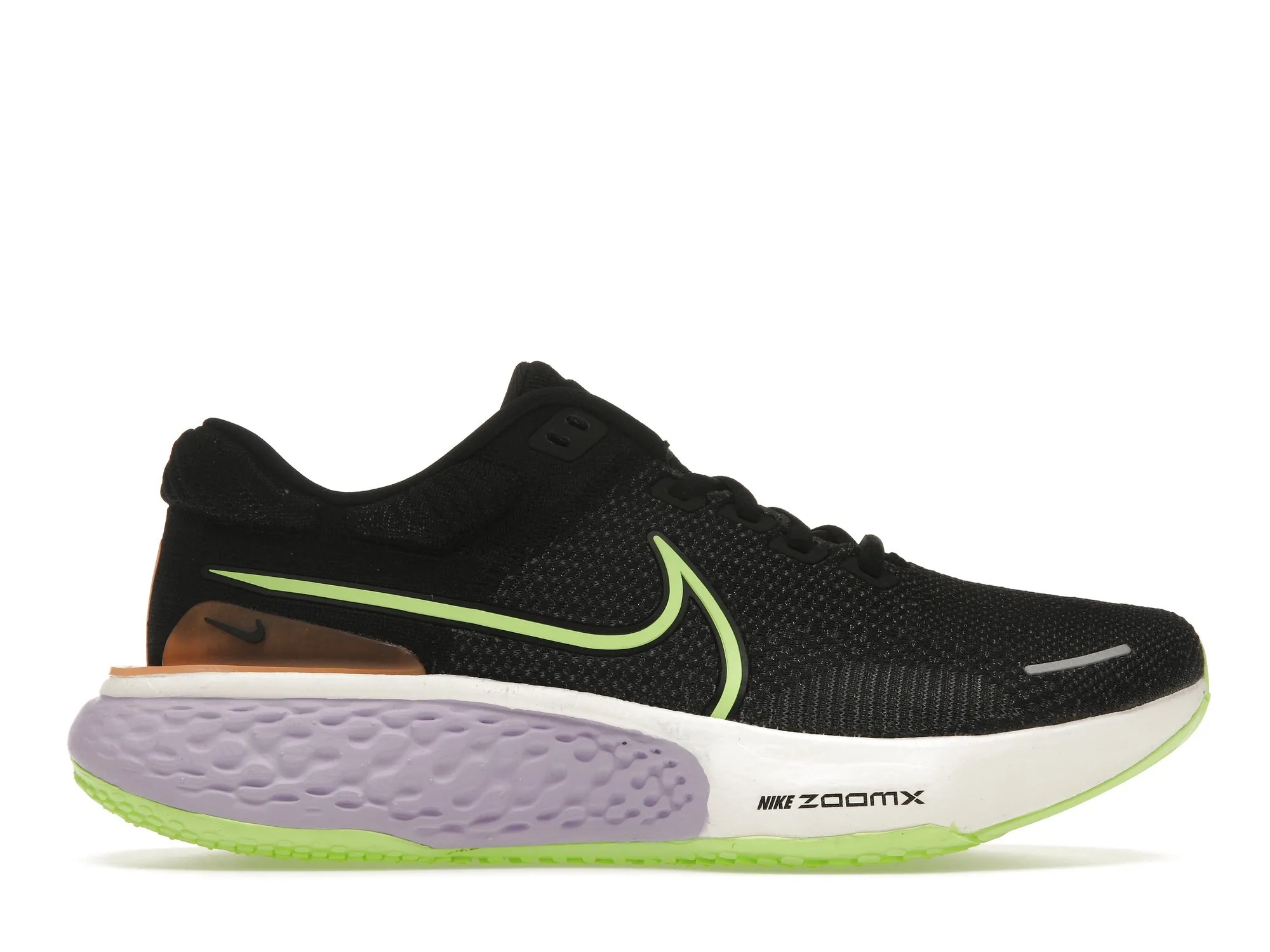 Фото № 1 с приближением к товару «‎Nike ZoomX Invincible Run Flyknit 2 Black Lilac Ghost Green»