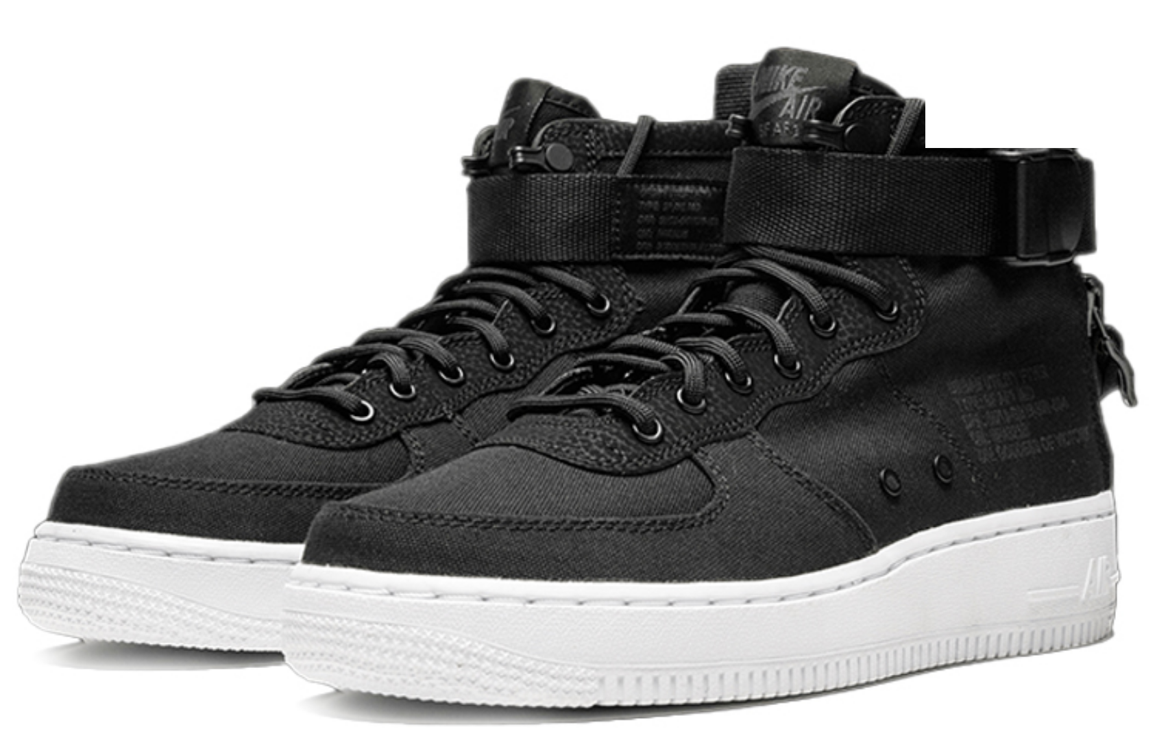 Фото № 2 с приближением к товару «‎Nike SF Air Force 1 Mid GS 'Black'»