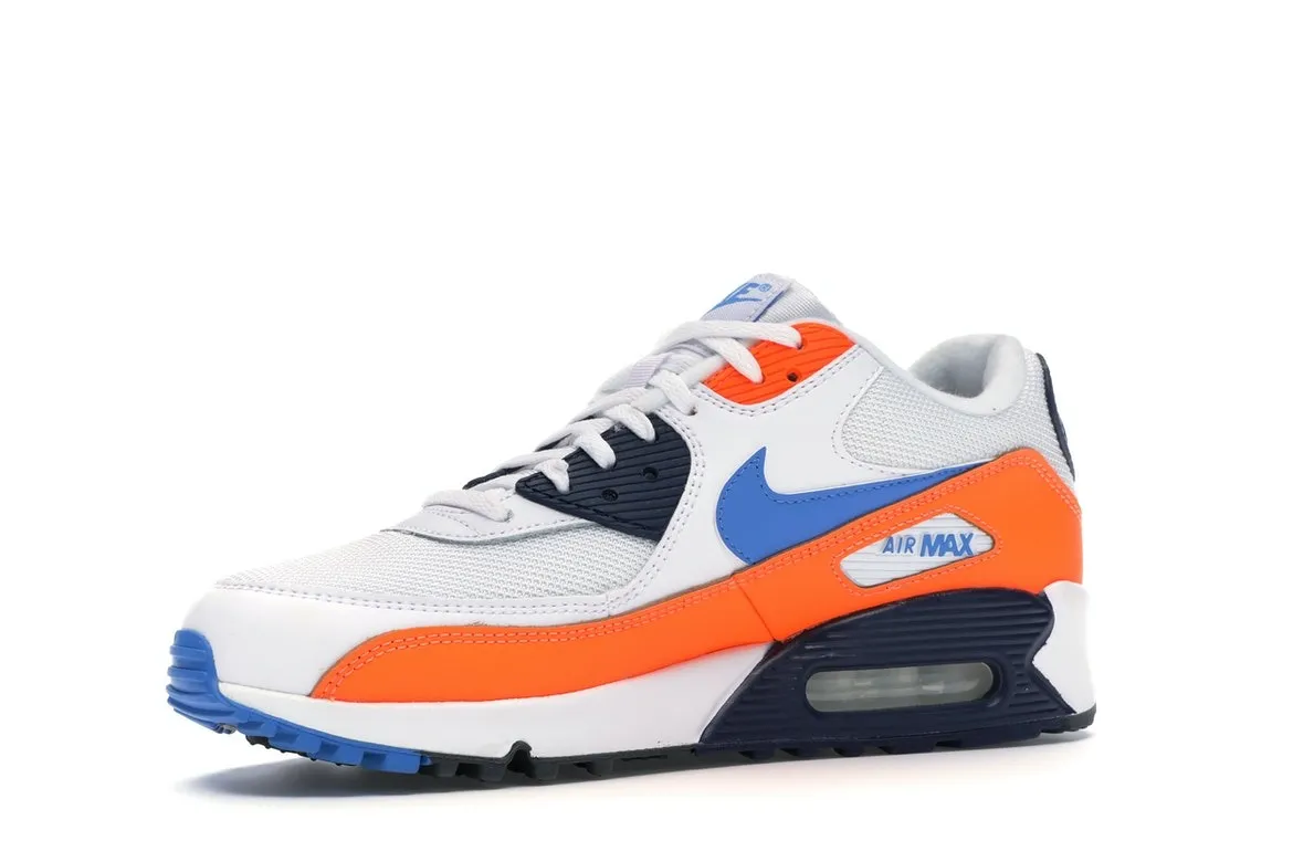 Фото № 3 с приближением к товару «‎Nike Air Max 90 White Photo Blue Total Orange»