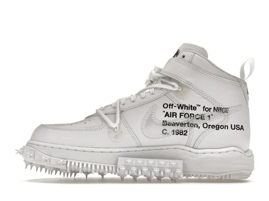 Фото № 3 с приближением к товару «‎Nike Air Force 1 Mid Off-White Graffiti White»
