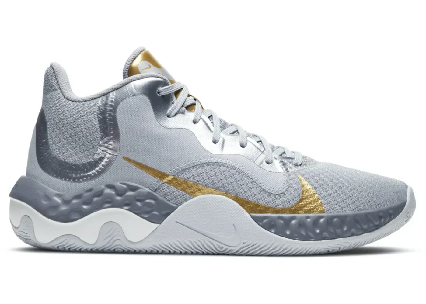 Фото № 1 с приближением к товару «‎Nike Renew Elevate Metallic Silver Gold»