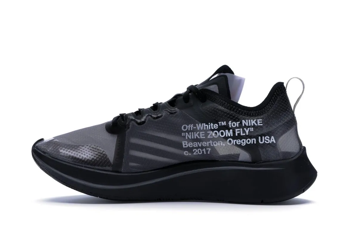 Фото № 5 с приближением к товару «‎Nike Zoom Fly Off-White Black Silver»