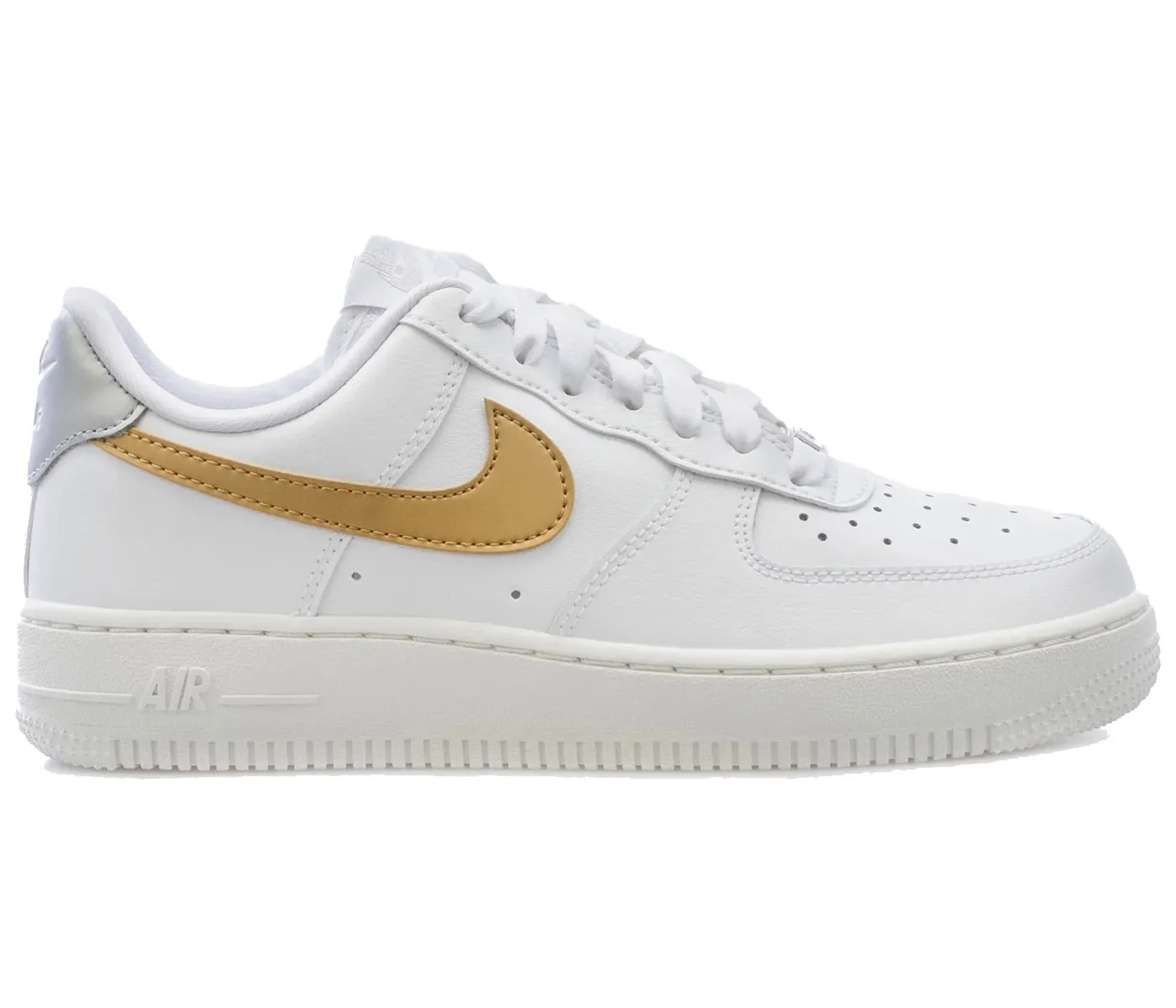 Фото № 1 с приближением к товару «‎Nike Air Force 1 Low 07 White Metallic Gold »