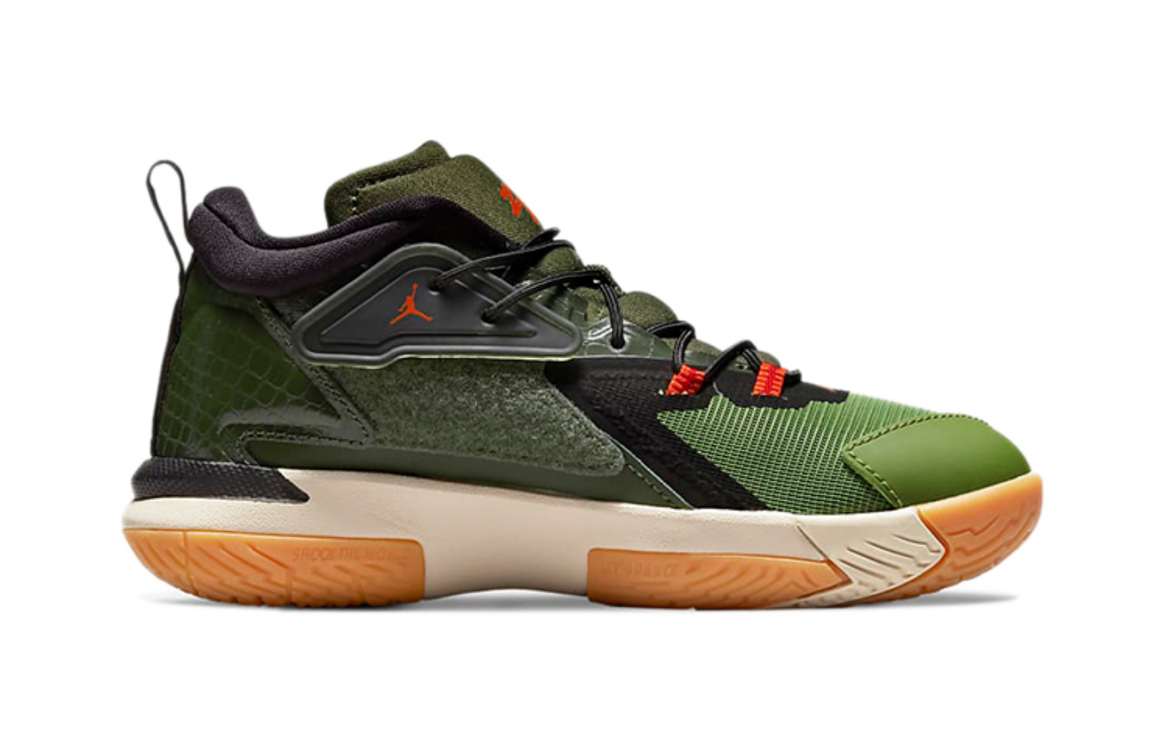 Фото № 2 с приближением к товару «‎(BP) Air Jordan Zion 1 (PS) Actual Basketball Shoes BlackGreen»