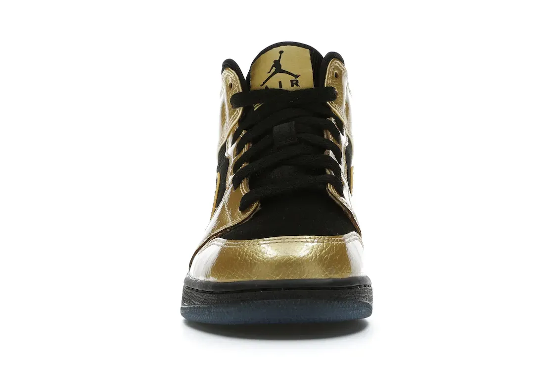 Фото № 2 с приближением к товару «‎Jordan 1 Mid Metallic Gold Coin Black »