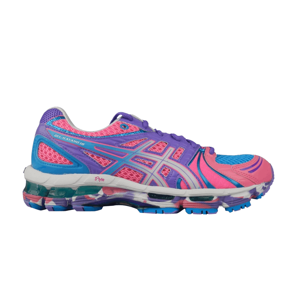 Asics Women's Gel Kayano 18 Neon Pink Turquoise