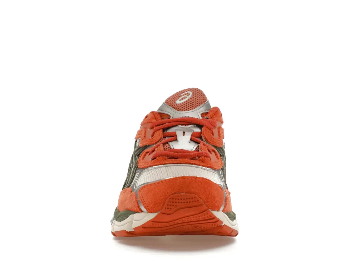 Фото № 2 с приближением к товару «‎ASICS Gel-NYC Oatmeal Forest Green Orange»