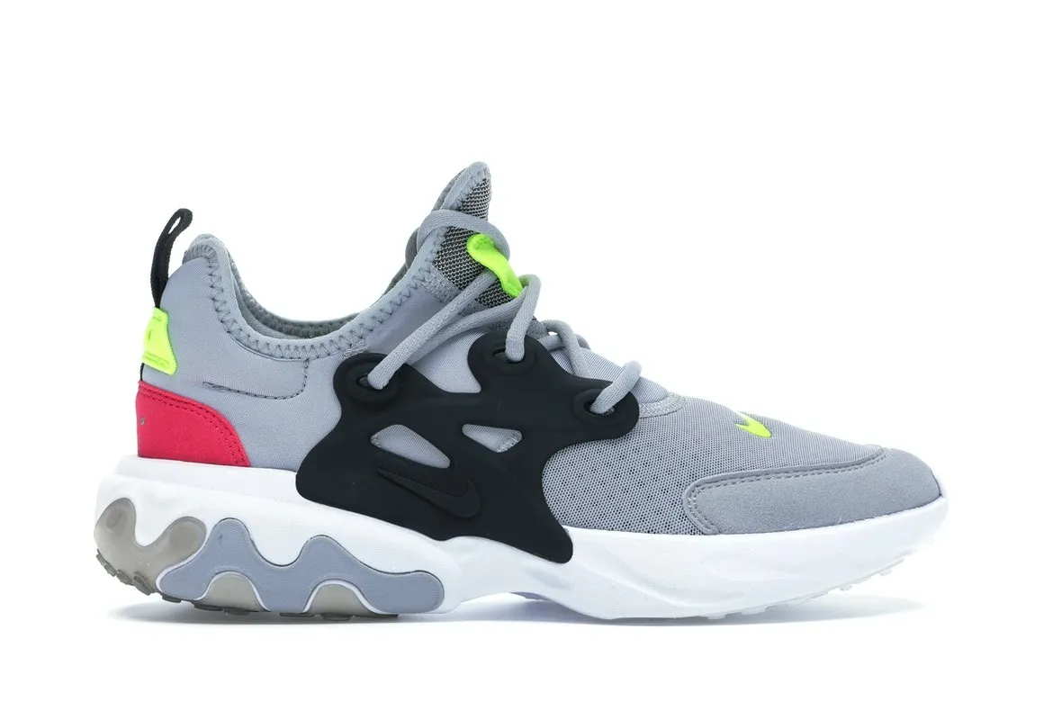 Фото № 1 с приближением к товару «‎Nike React Presto Wolf Grey Black Rush Pink Volt »