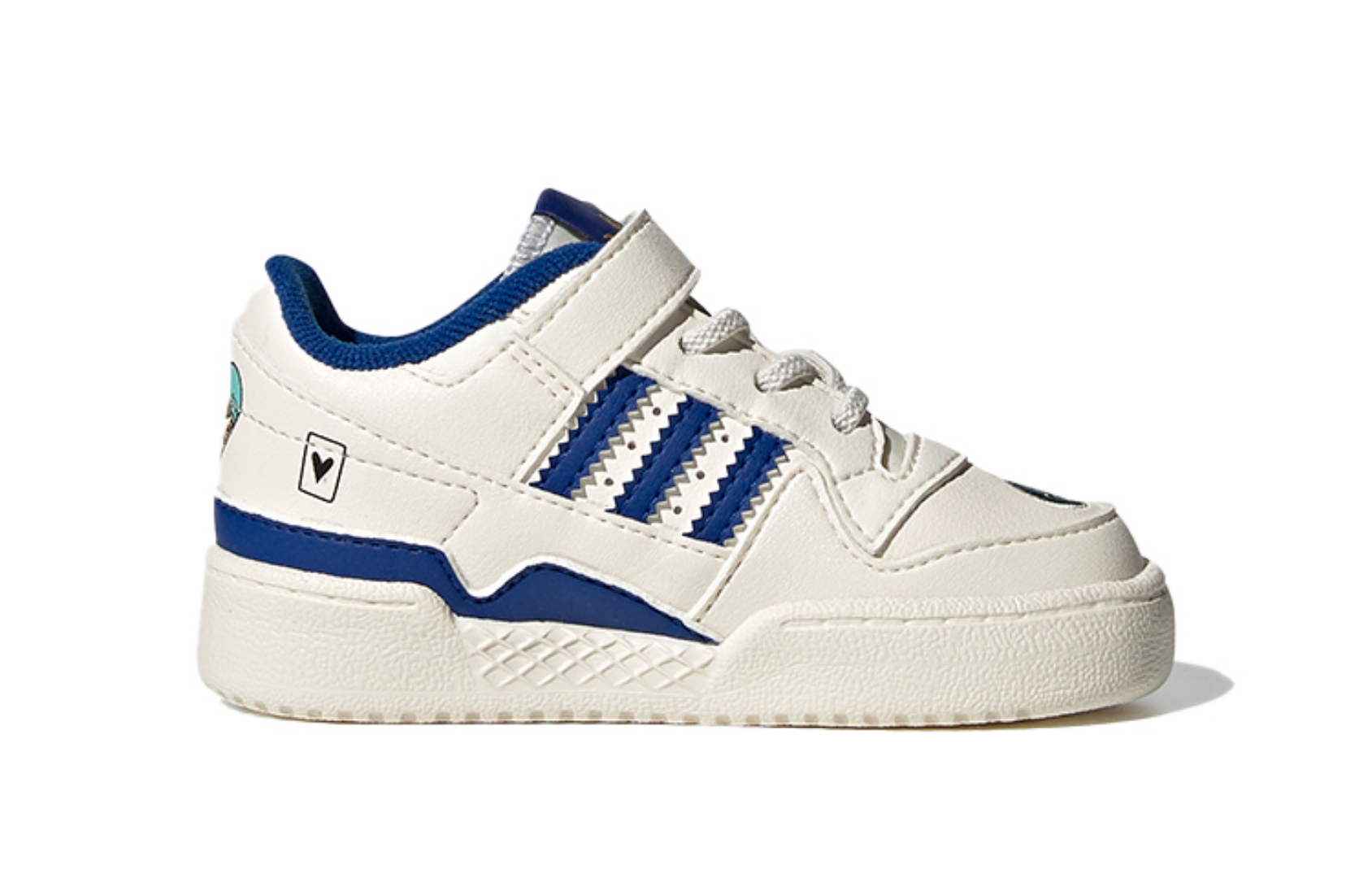 Фото № 2 с приближением к товару «‎(TD) adidas originals Forum Low El I Shoes WhiteBlue»