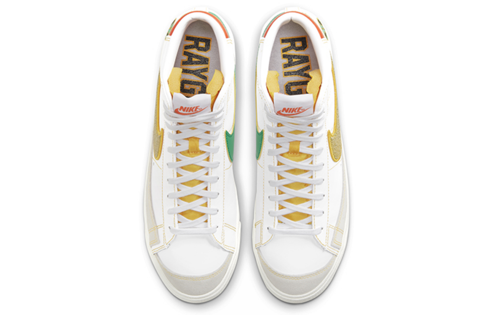 Фото № 4 с приближением к товару «‎Nike Blazer Mid'77 VNTG "Rayguns" WhiteYellowGreen»