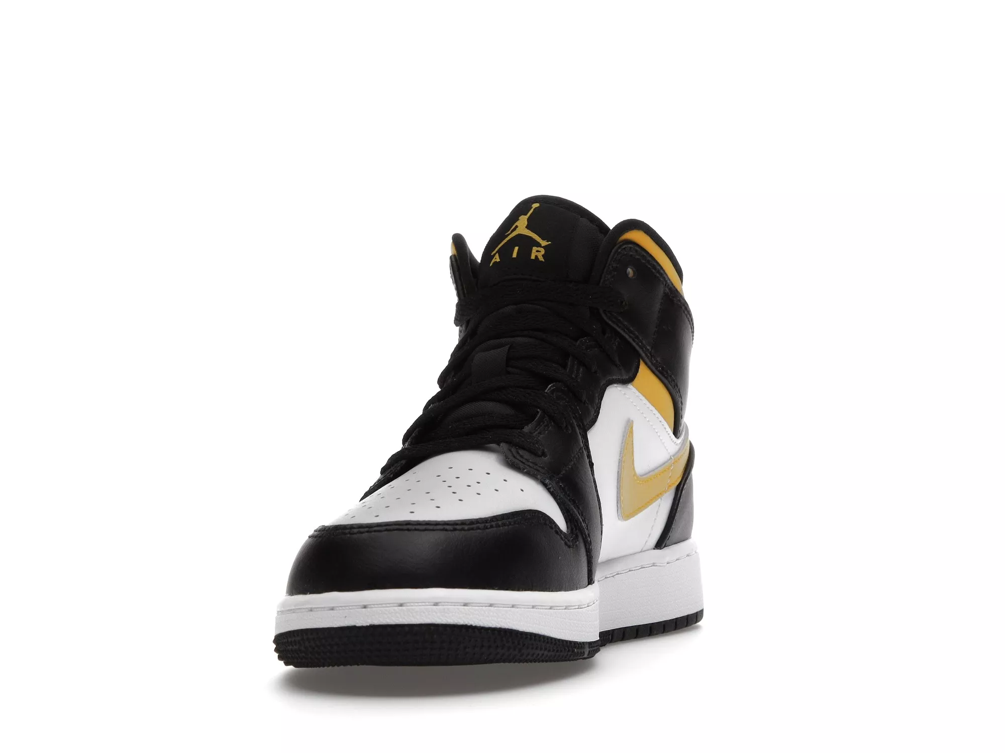 Фото № 2 с приближением к товару «‎Jordan 1 Mid White Pollen Black »