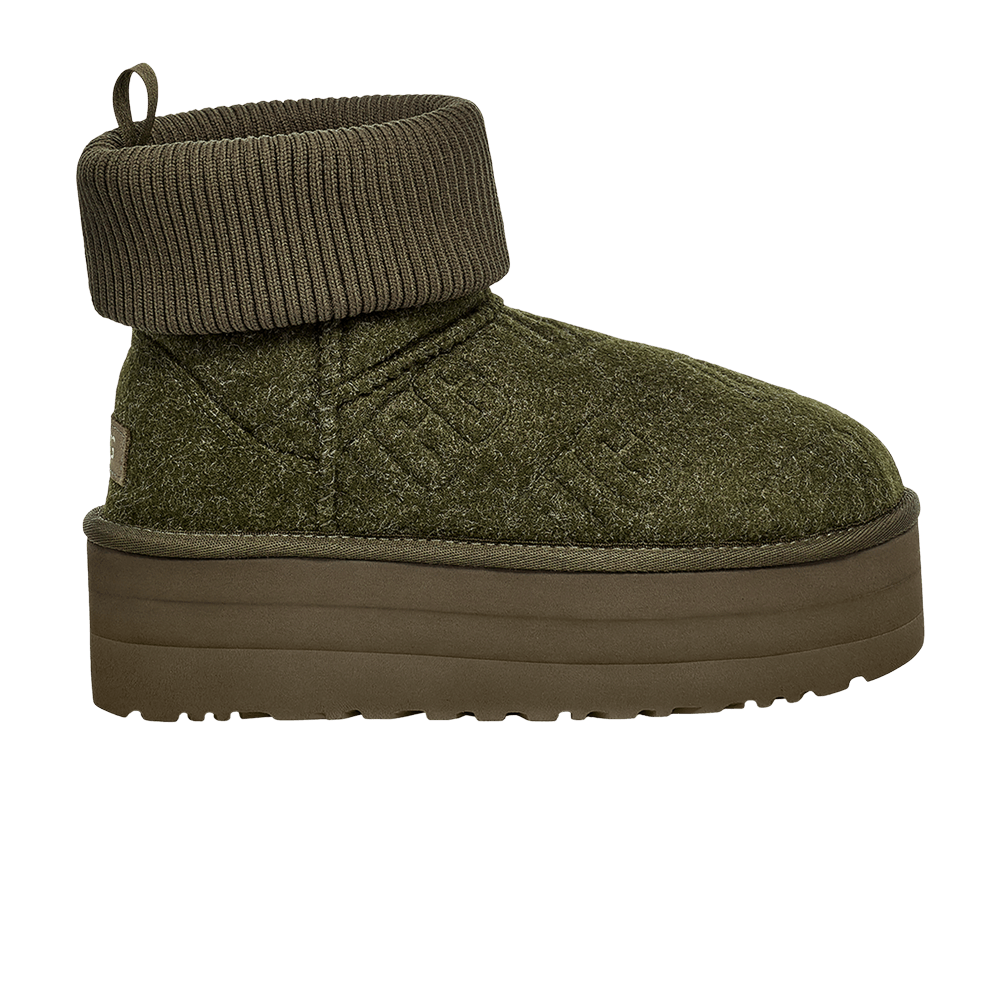 UGG Women's Classic Mini Platform Felted Boot Forest Night
