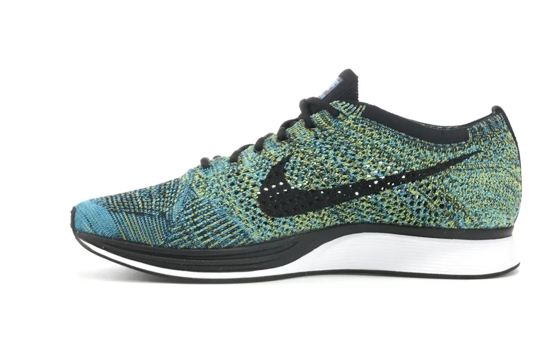 Фото № 3 с приближением к товару «‎Nike Flyknit Racer Blue Glow Yellow Strike»