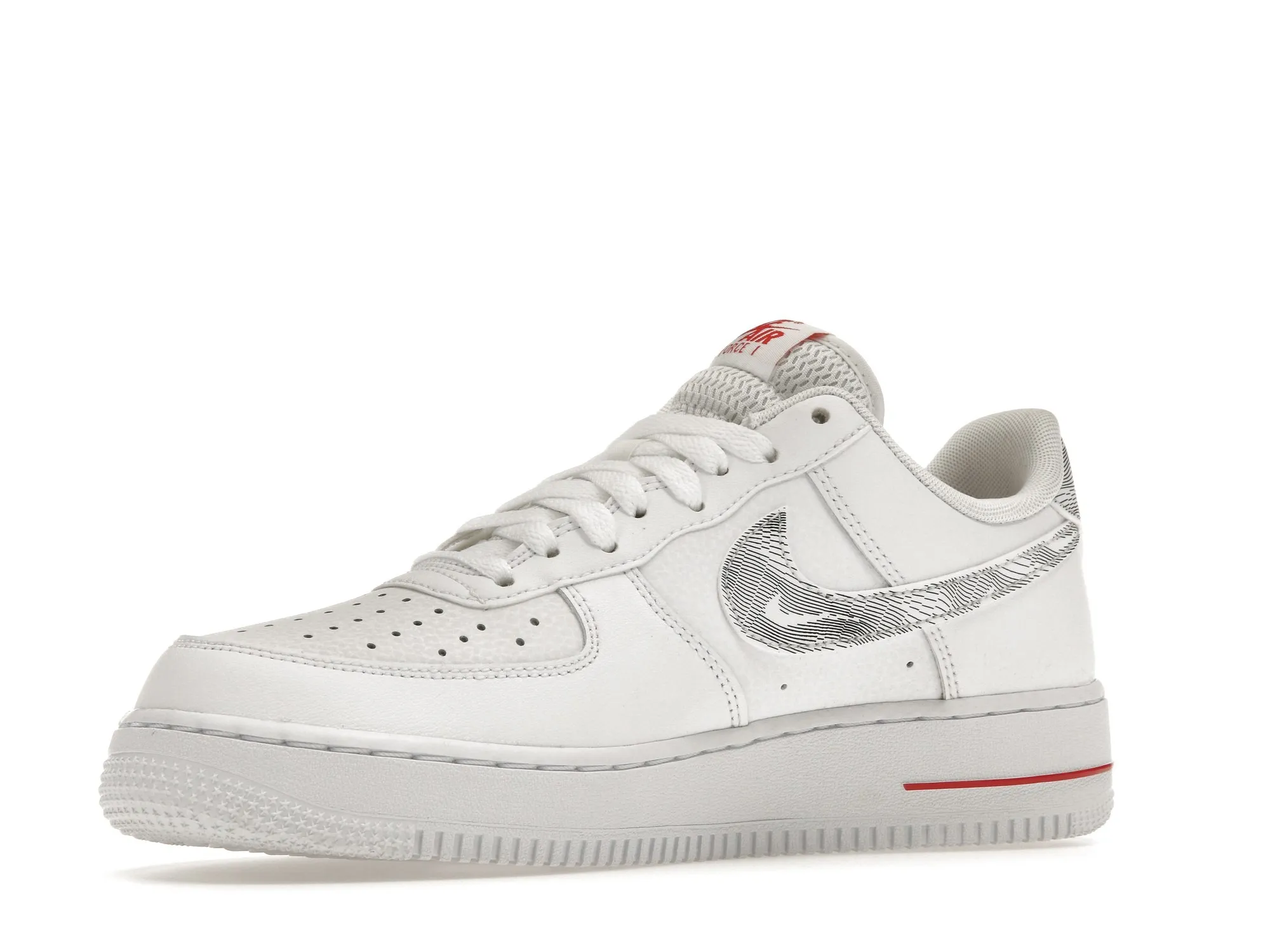 Фото № 4 с приближением к товару «‎Nike Air Force 1 Low Topography Pack White University Red»