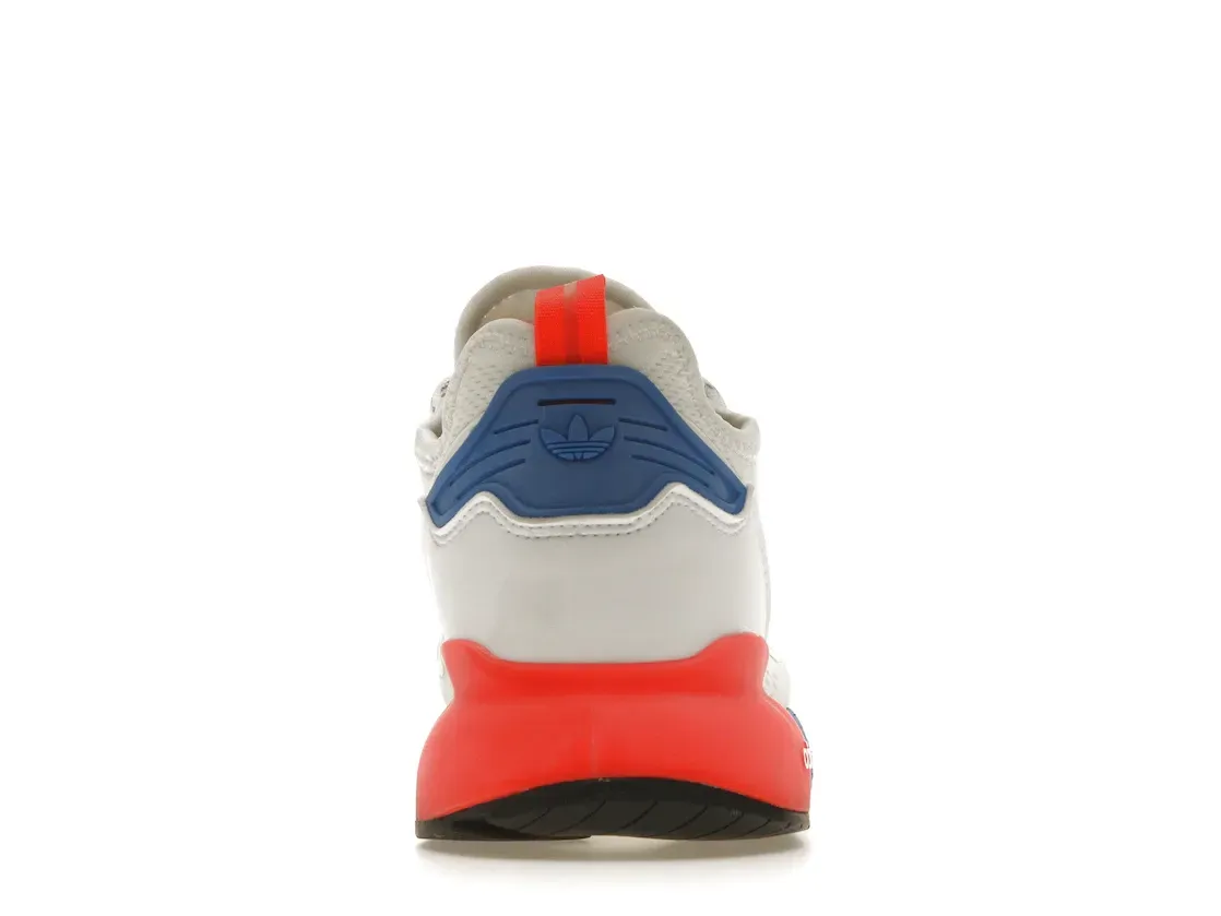 Фото № 4 с приближением к товару «‎adidas ZX 2K Boost White Solar Red Blue»