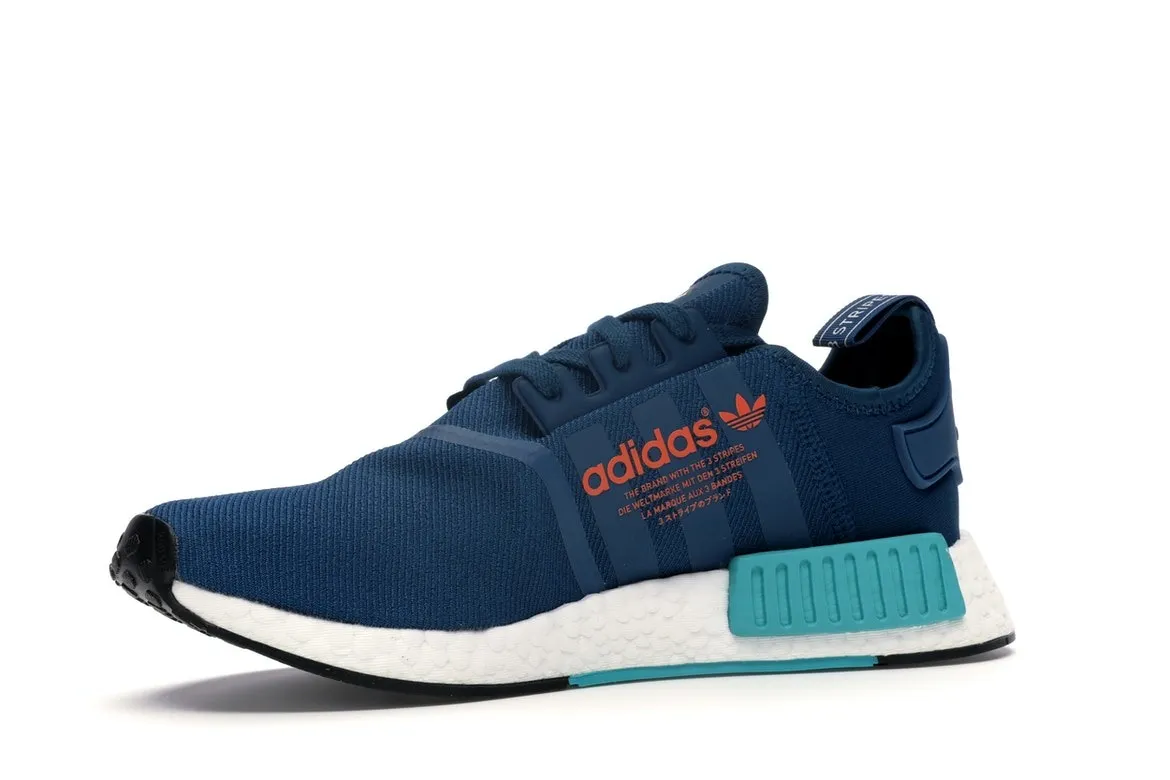 Фото № 2 с приближением к товару «‎adidas NMD R1 Blue Night Energy Orange»