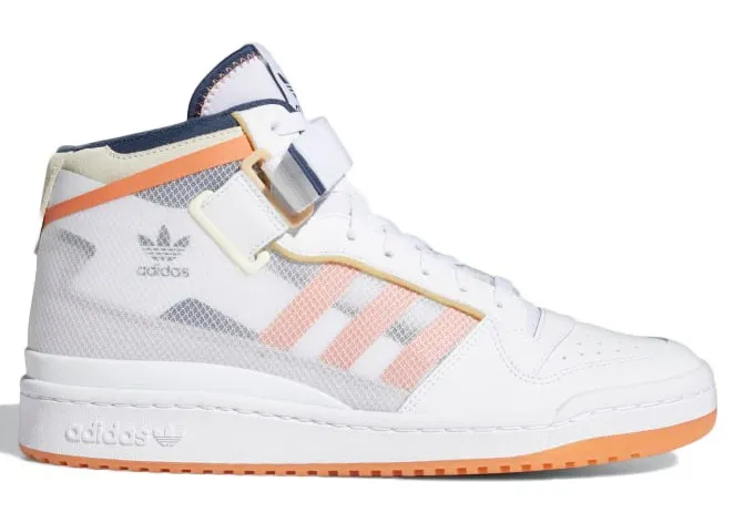 Фото № 1 с приближением к товару «‎adidas Forum Mid TT White Acid Orange»