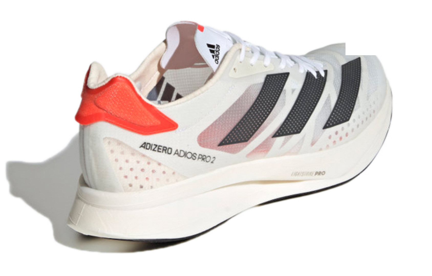 Фото № 4 с приближением к товару «‎ adidas Adizero Adios Pro 2 Running shoes Cloud WhiteCarbonSolar Red»