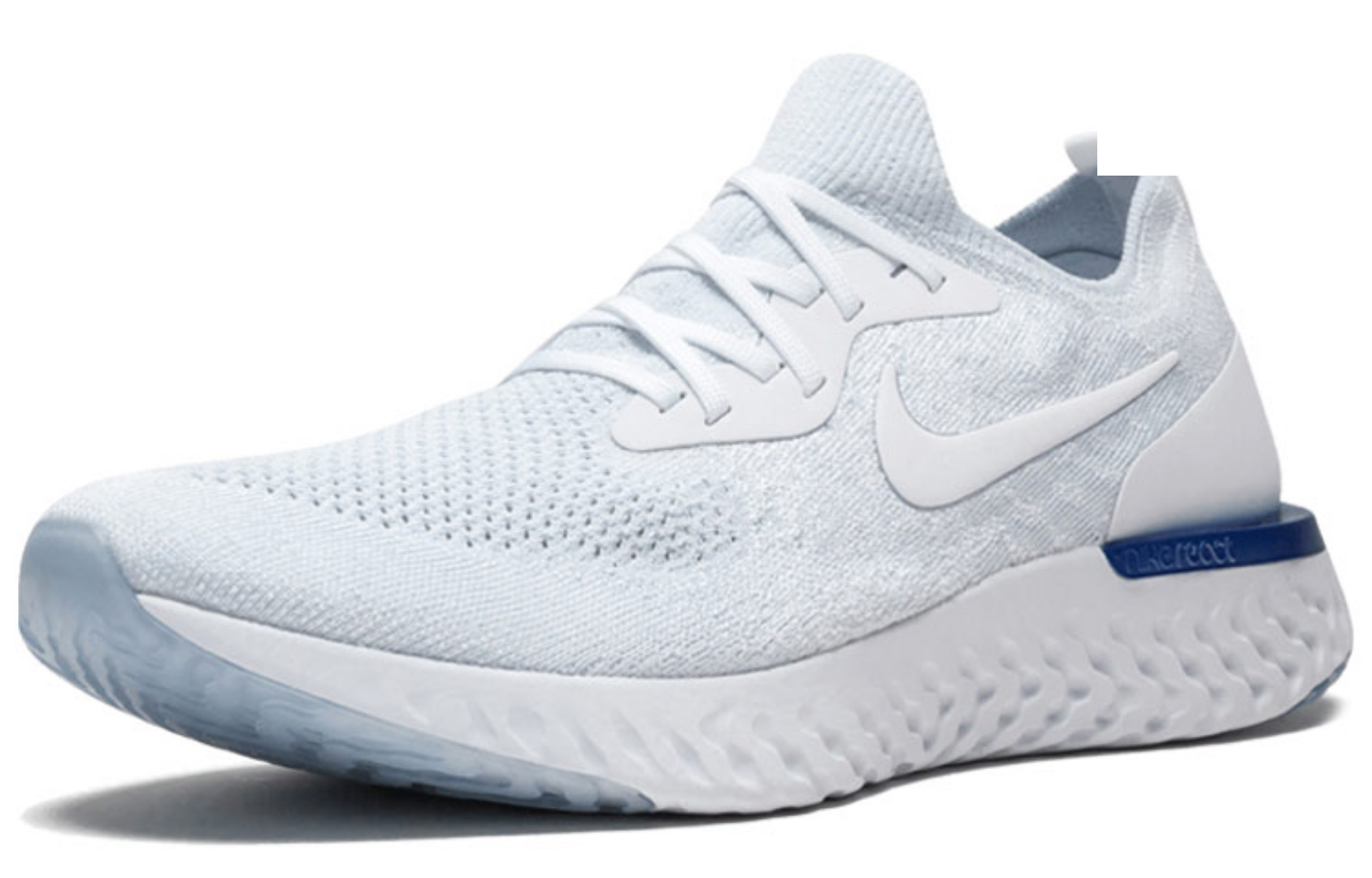 Фото № 2 с приближением к товару «‎Nike Epic React Flyknit White Racer Blue»