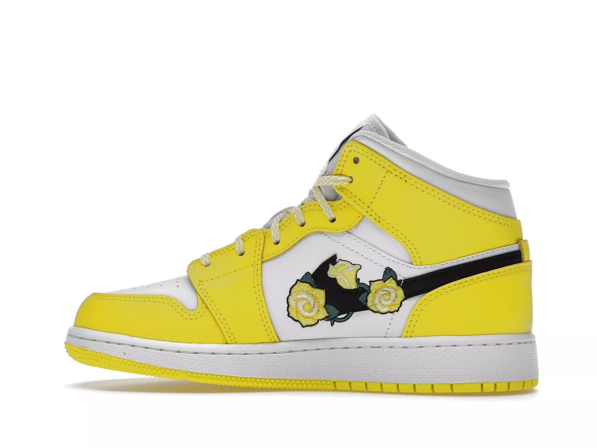 Фото № 5 с приближением к товару «‎Jordan 1 Mid Dynamic Yellow Floral »