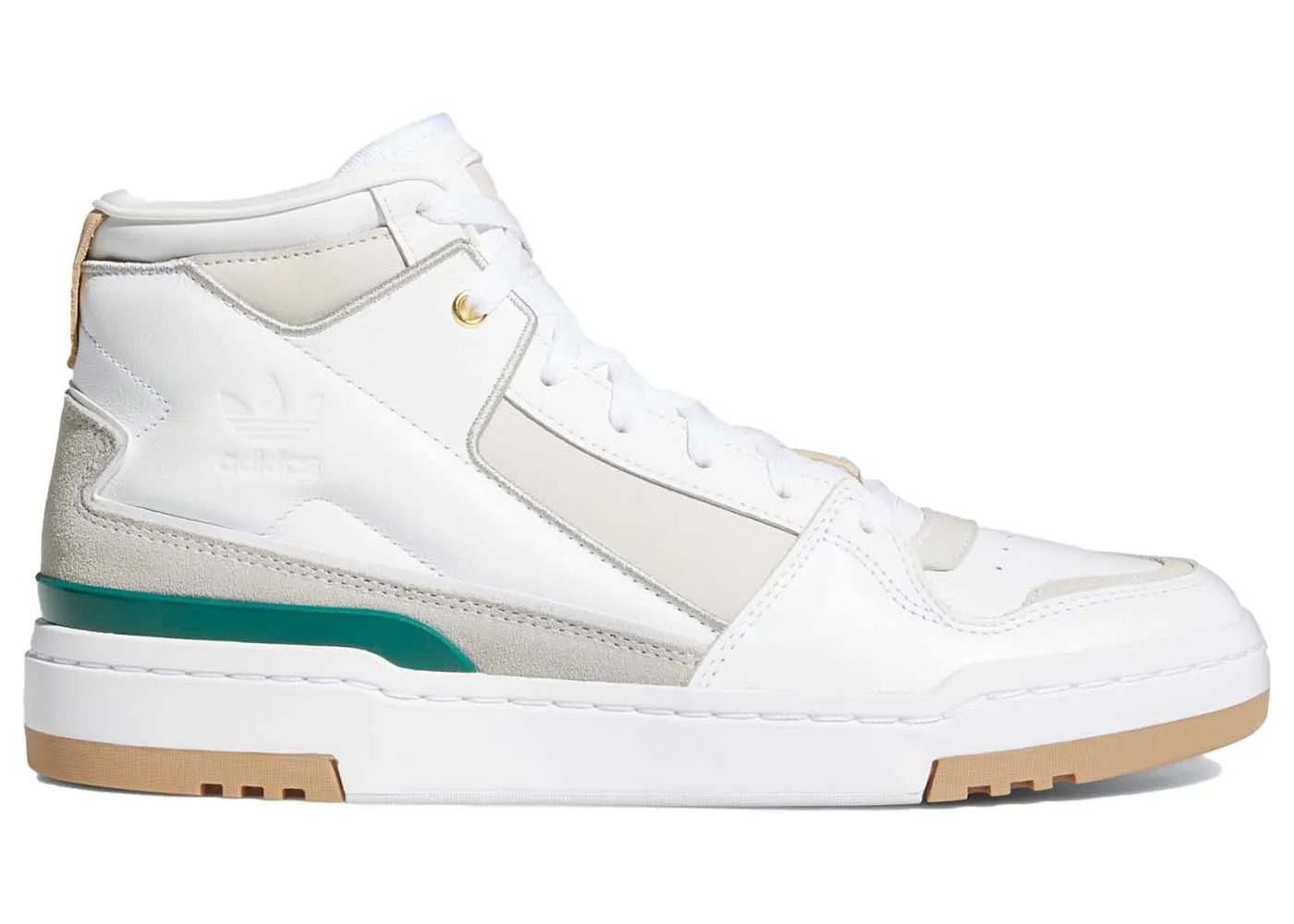 Фото № 1 с приближением к товару «‎adidas Forum Luxe Mid White Collegiate Green Gum»