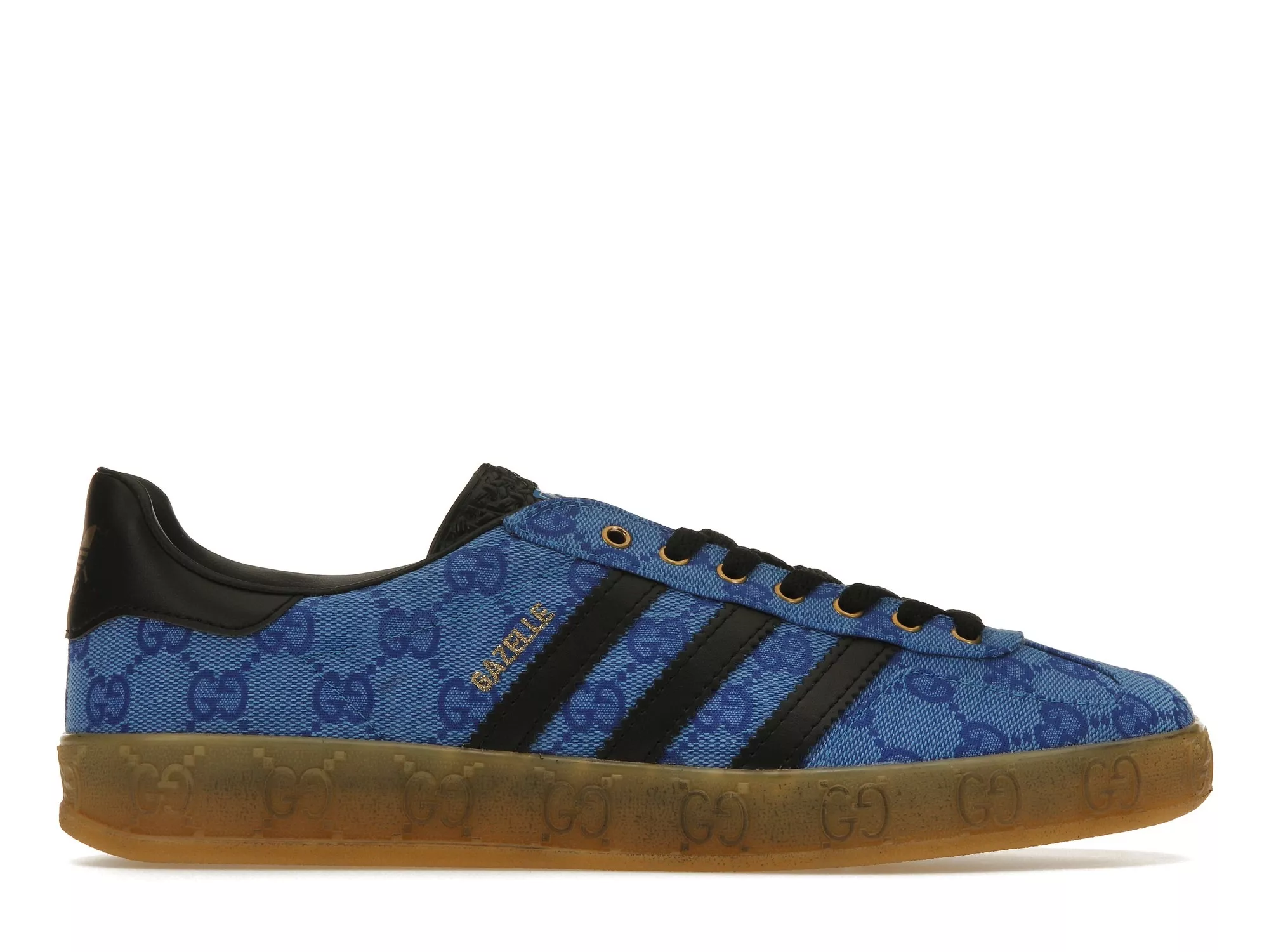 Фото № 1 с приближением к товару «‎adidas x Gucci Gazelle Blue GG Monogram»