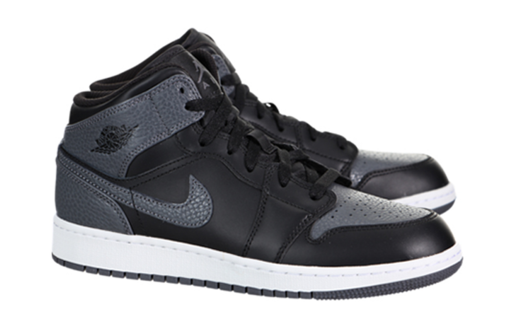 Фото № 3 с приближением к товару «‎Jordan 1 Mid Black Dark Grey (GS) BlackDark Grey»
