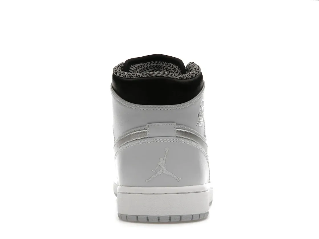 Фото № 4 с приближением к товару «‎Jordan 1 Mid Pure Platinum Metallic Silver»