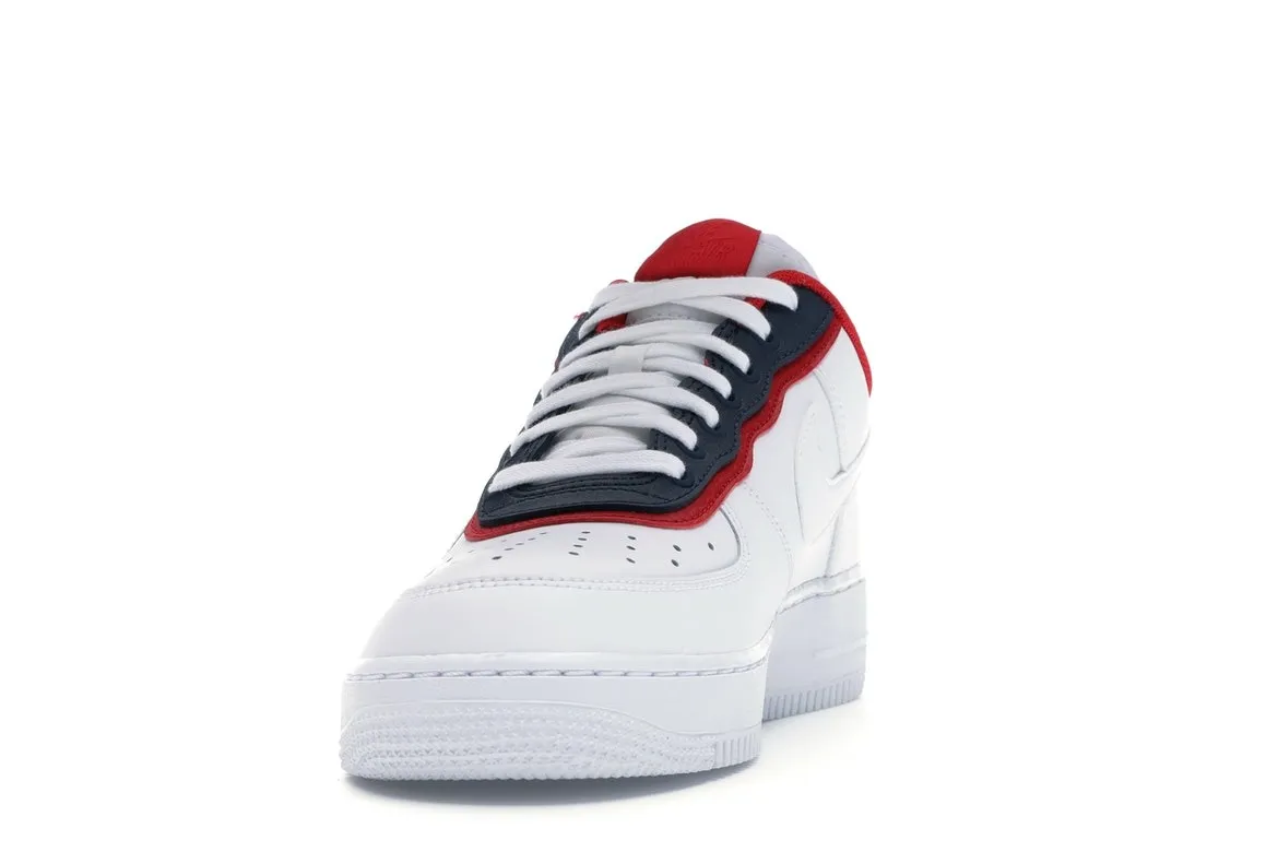 Фото № 4 с приближением к товару «‎Nike Air Force 1 Low Double Layer White Obsidian Red»