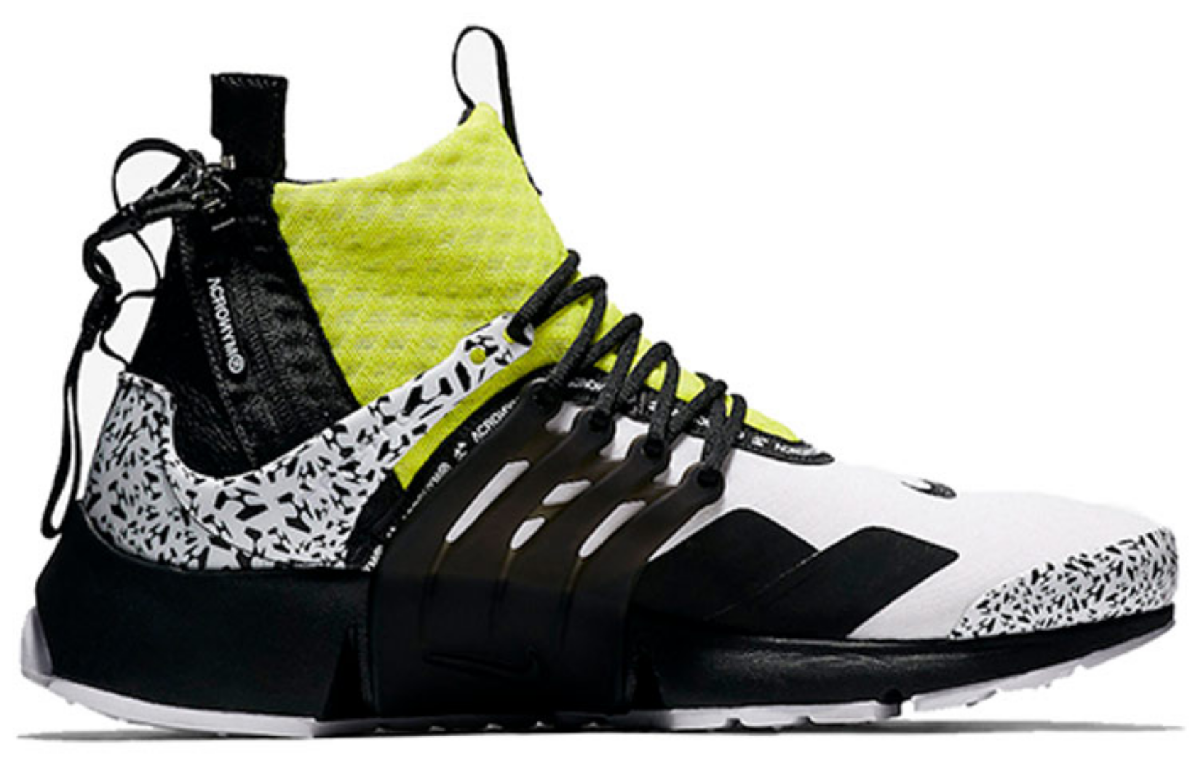 Фото № 2 с приближением к товару «‎Acronym X Nike Air Presto Mid Presto Sports Casual Shoes Dynamic Yellow»