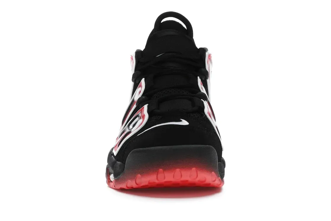 Фото № 2 с приближением к товару «‎Nike Air More Uptempo Black White Laser Crimson»