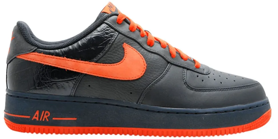 Nike Air Force 1 Low Premium Dark Obsidian Team Orange Dark Obsidian