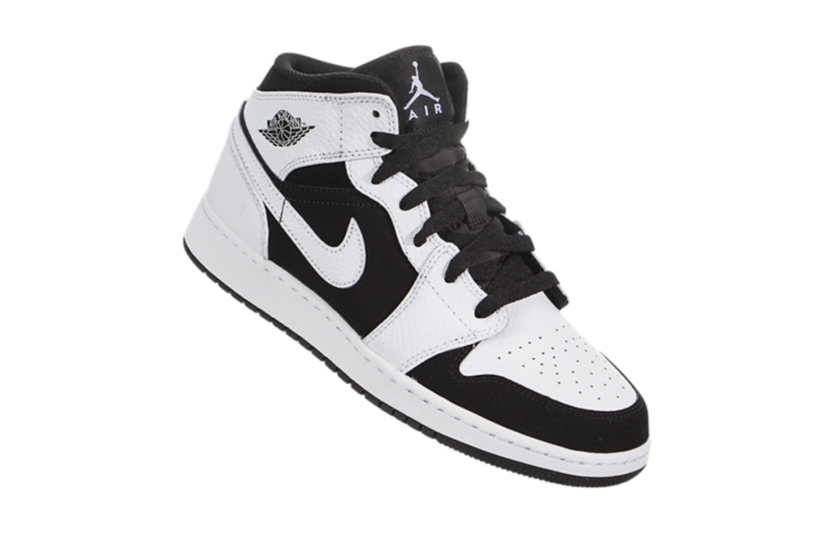 Фото № 2 с приближением к товару «‎Air Jordan 1 Mid White Black (GS)»