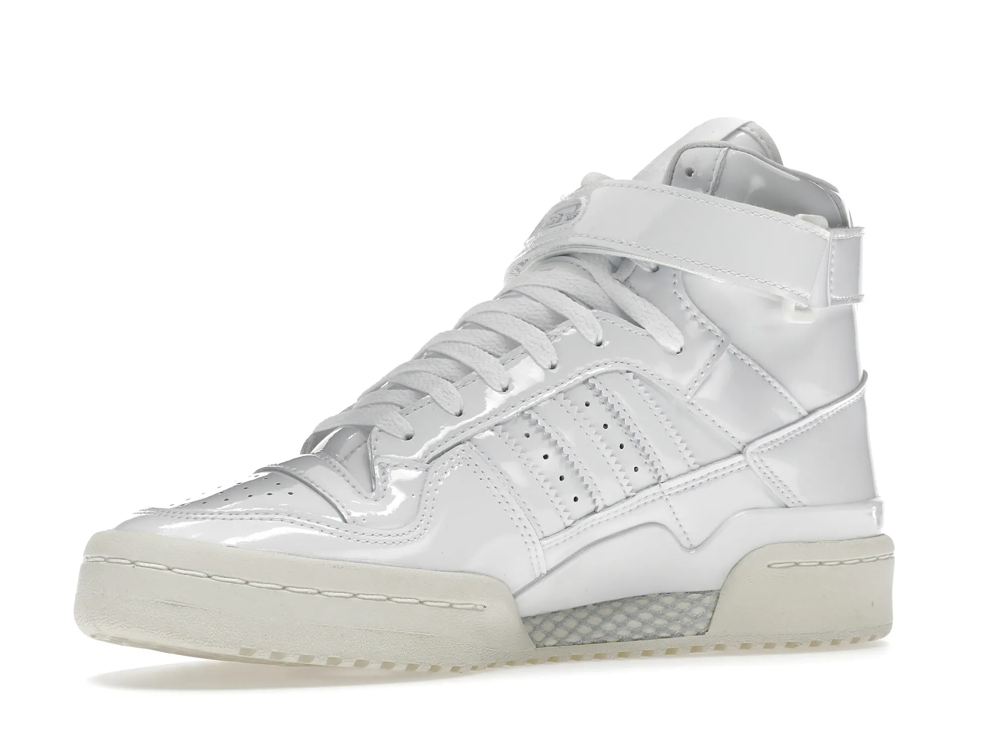 Фото № 2 с приближением к товару «‎adidas Forum Mid Triple White Patent Leather »