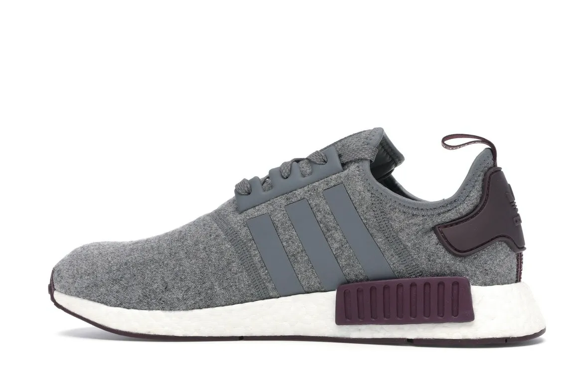 Фото № 6 с приближением к товару «‎adidas NMD R1 Wool Grey Four Maroon»