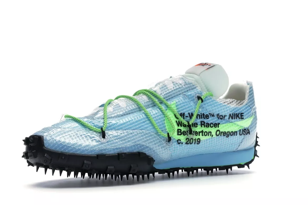 Фото № 3 с приближением к товару «‎Nike Waffle Racer Off-White Vivid Sky »