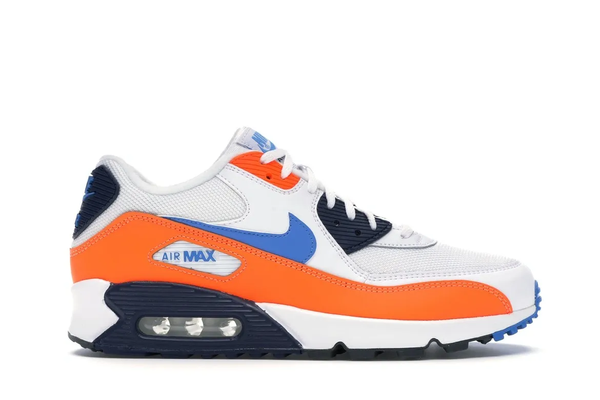 Фото № 1 с приближением к товару «‎Nike Air Max 90 White Photo Blue Total Orange»