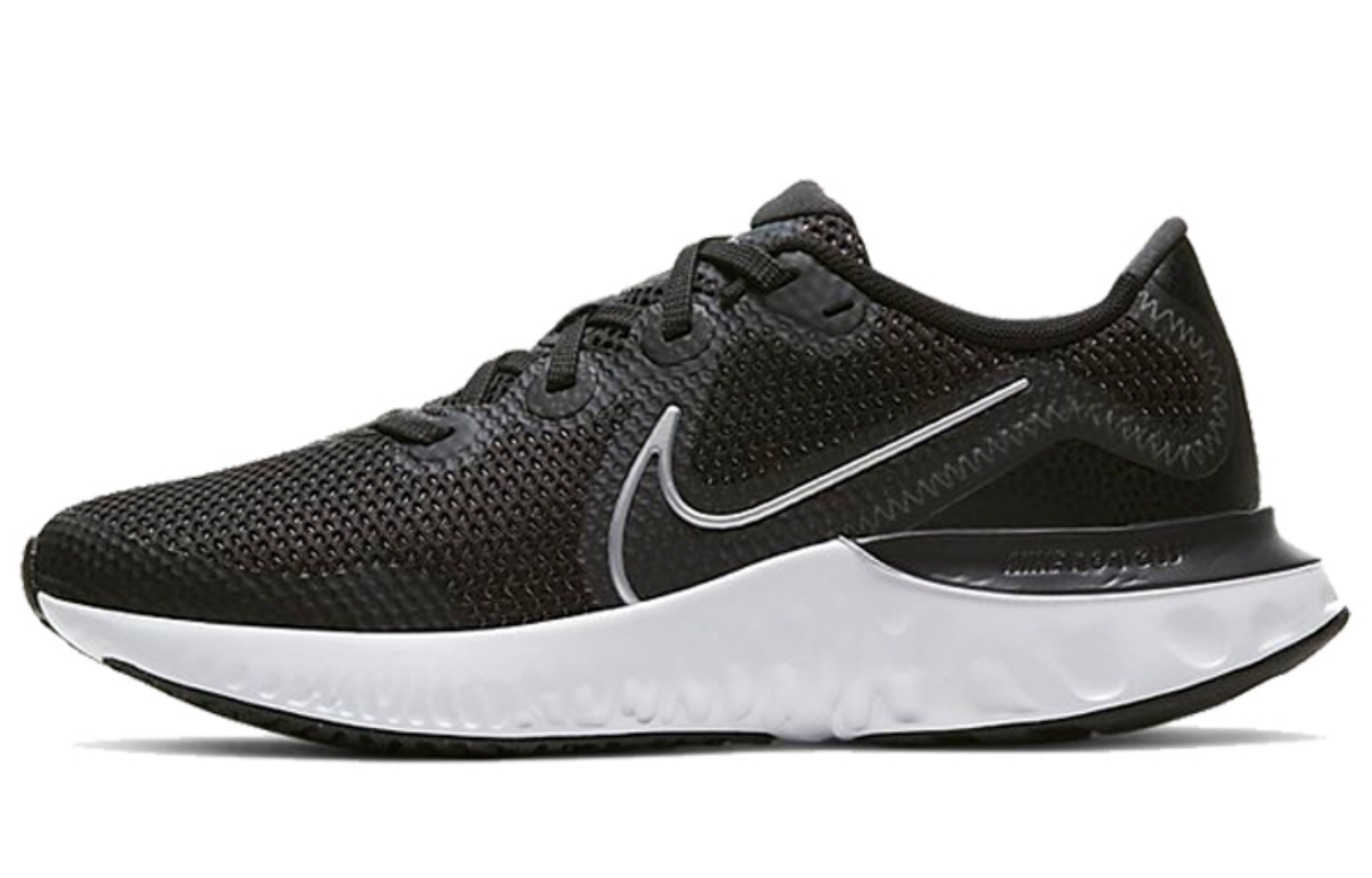 Фото № 1 с приближением к товару «‎Nike Renew Run GS 'Black Metallic Silver'»