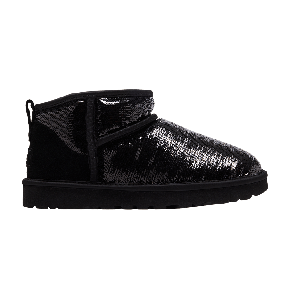 UGG Women's Classic Ultra Mini Boot Mirror Ball Black