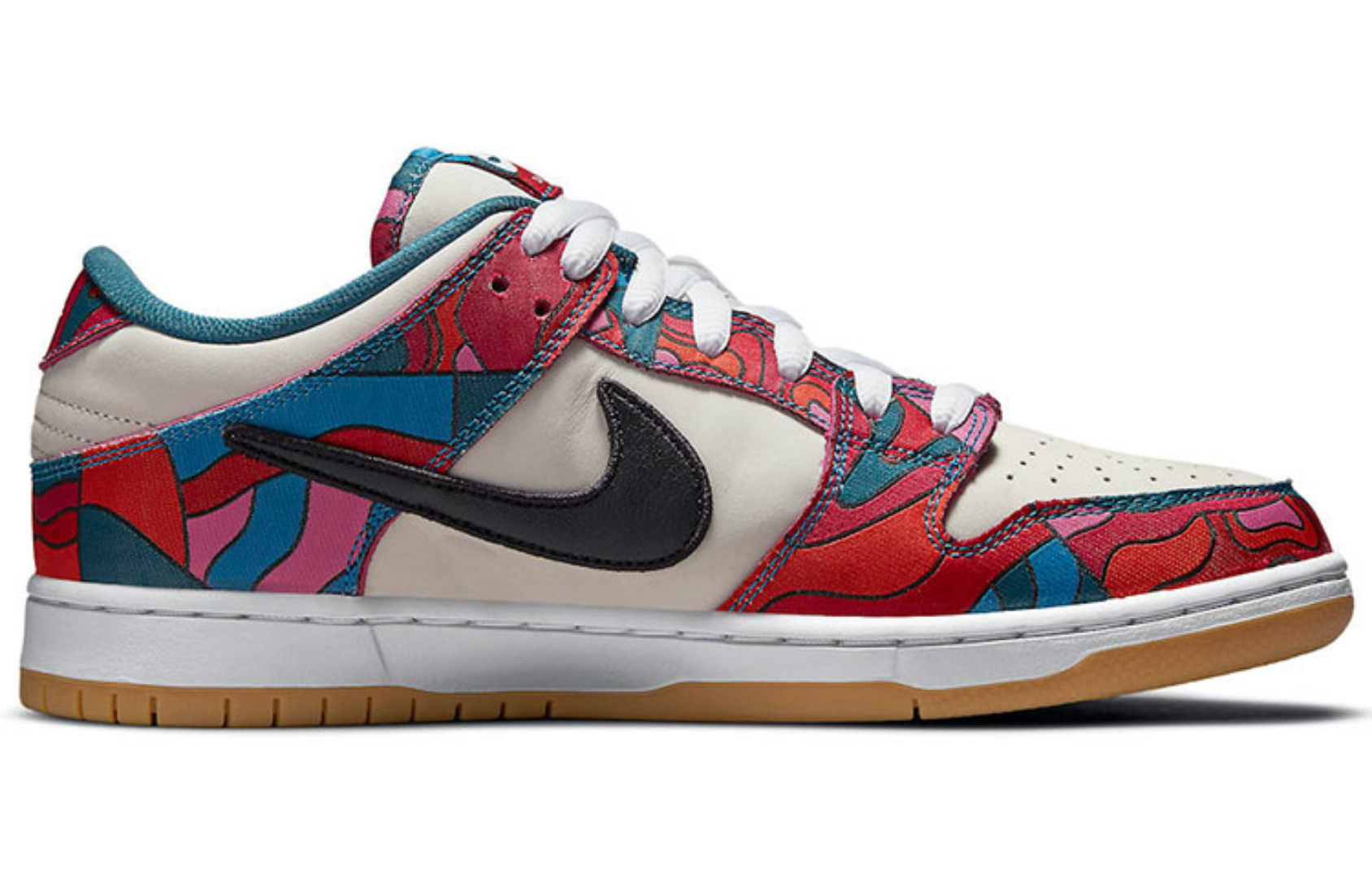 Фото № 2 с приближением к товару «‎Nike Parra x Dunk Low Pro QS SB Skate shoes Abstract Art»